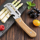 🥕Utensílio 2 em 1 • Lâmina em aço inoxidável • Abre-garrafas integrado